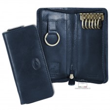 Portachiavi zip pelle chiavi lunghe Blu Portachiavi zip pelle chiavi lunghe Blu