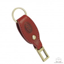 Schlüsselanhänger mit Karabinerhaken aus Leder Rot Schlüsselanhänger mit Karabinerhaken aus Leder Rot