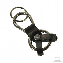 Schlüsselanhänger aus Leder vintage art.03 Schwarz