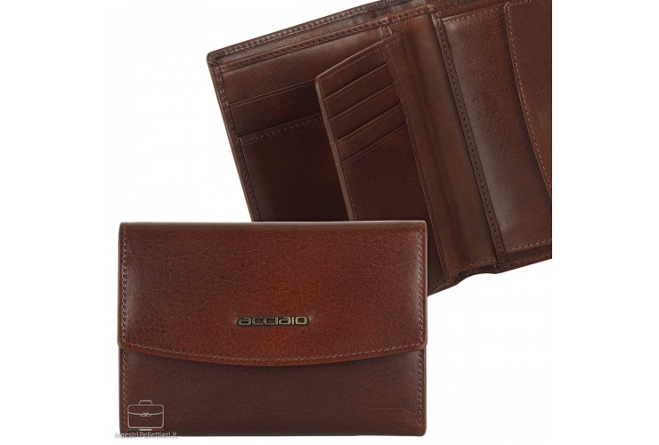 Women's leather wallet classic "Nicole" Brown/Chestnut Women's leather wallet classic "Nicole" Brown/Chestnut