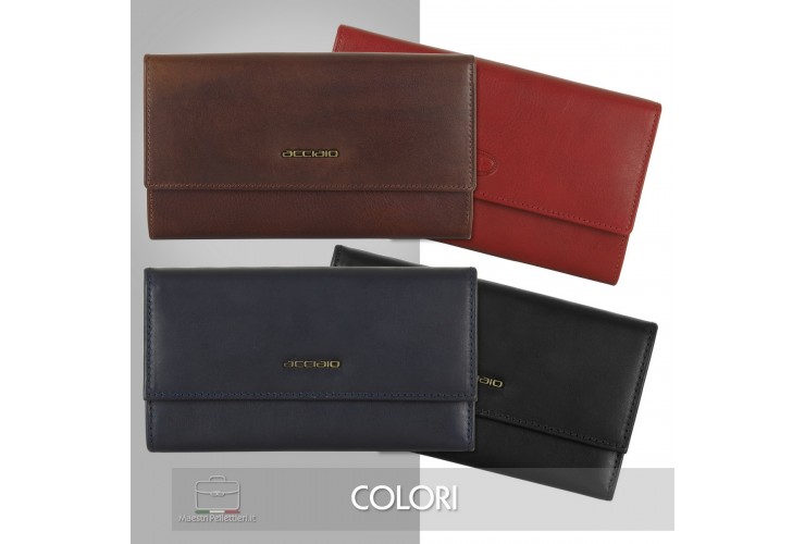 Women's leather wallet large "Annabelle" Brown/Chestnut