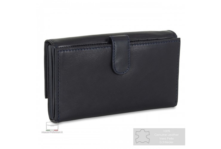 Women's leather wallet large "Annabelle" Blue Women's leather wallet large "Annabelle" Blue