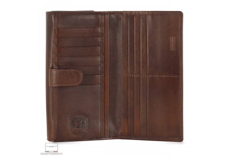 Women's leather wallet large "Annabelle" Brown/Chestnut