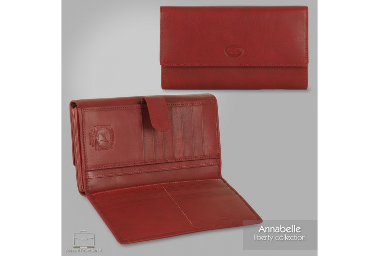 Portafoglio donna in pelle Rosso Annabelle Portafoglio donna in pelle Rosso Annabelle