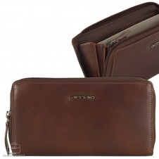 Women's leather wallet zip around "Lauren" Brown/Chestnut Women's leather wallet zip around "Lauren" Brown/Chestnut