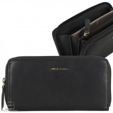 Women's leather wallet zip around "Lauren" Black Women's leather wallet zip around "Lauren" Black