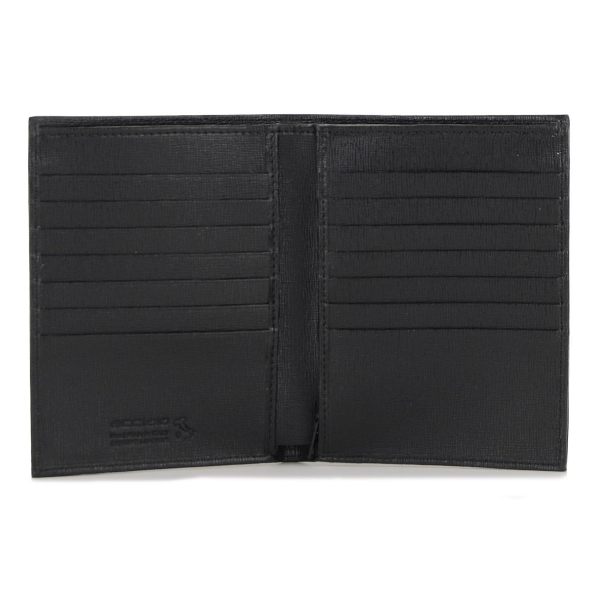 NAVA DESIGN Passenger leather portafogli uomo verticale, 7+3 cc, pelle nero  Black