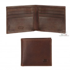 Men's small pocket wallet, 6 cards - Italian vegetable brown leather 