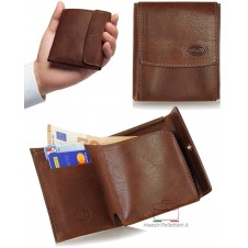 Mini wallet with coinpocket and 2 cards - Italian vegetable leather