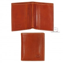 Men's small wallet full-leather multiple cards Orange