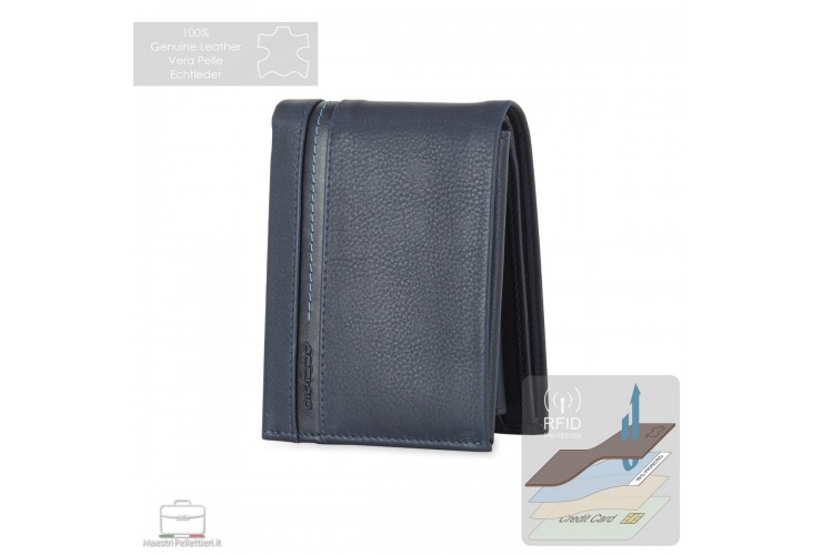 Men's classic wallet in leather Urban with coin pocket and ID Flap Men's classic wallet in leather Urban with coin pocket and ID Flap