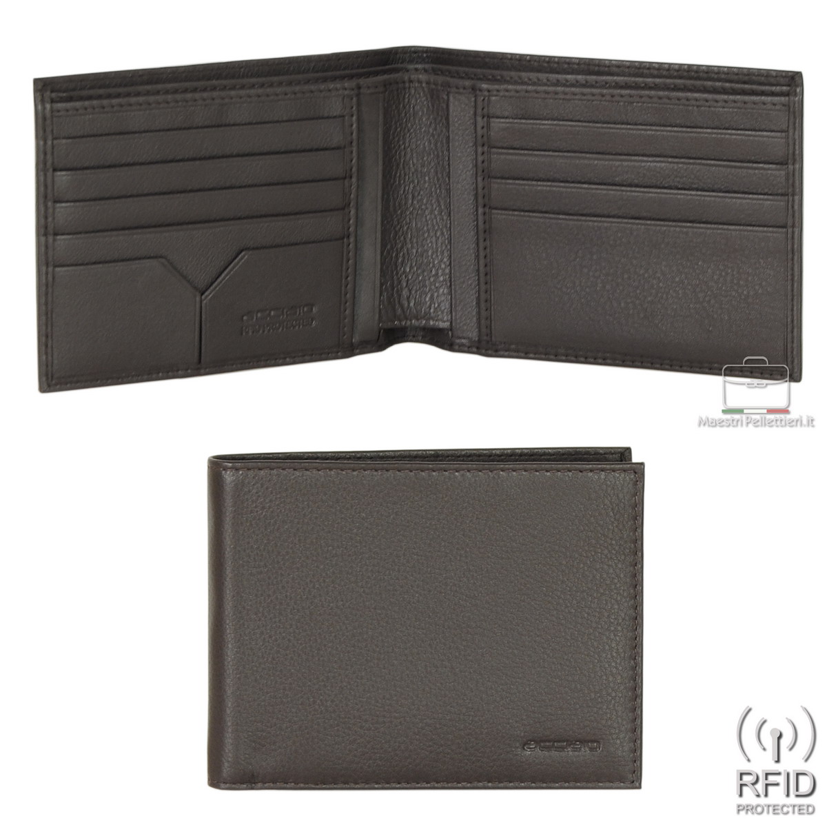 Portafoglio Trifold Con Blocco RFID, Marrone Casual, Taglia Unica Uomo  C646e646 73f6 5860 B1da 2b1167e2b870 - Foto 5