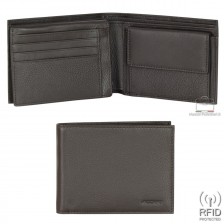 Herren RFID Portemonnaie, ausweisfächer, 8k/k aus leder Braun