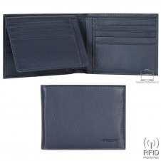 Portafoglio Grande in Pelle Blue Square - Profumerie Griffe