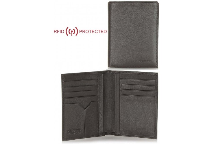 Urban Forest Oswald - Cartera de piel para hombre, color marrón, 4.3 in (ancho) x 5.1 in (alto) x 1.0 in (profundidad), RFID