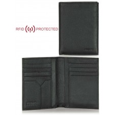 Portafoglio Anti RFID verticale da taschino in pelle Nero Portafoglio Anti RFID verticale da taschino in pelle Nero