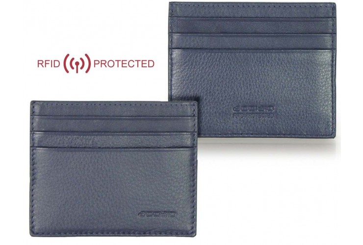 Kreditkartenetui RFID Kartenhülle kleine 6kk pflanzlich gegerbt leder Blau Kreditkartenetui RFID Kartenhülle kleine 6kk pflanzlich gegerbt leder Blau