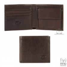 Men's wallet small anti-rfid in leather Moka/Brown