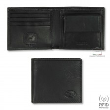 Men's wallet small anti-rfid in leather Black