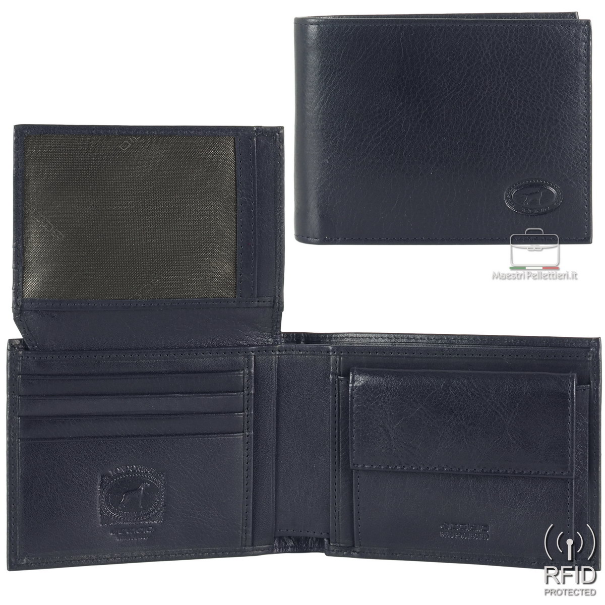 Portafoglio Uomo Con RFID Blocking Porta Carte E Ribaltina - Foto 8