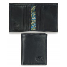 Herren kleine RFID portemonnaie mit druckknopf, aus Kalbsleder Blau