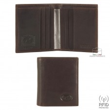 Mini Herren portemonnaie schlankes design 6 c/c Leder Moka