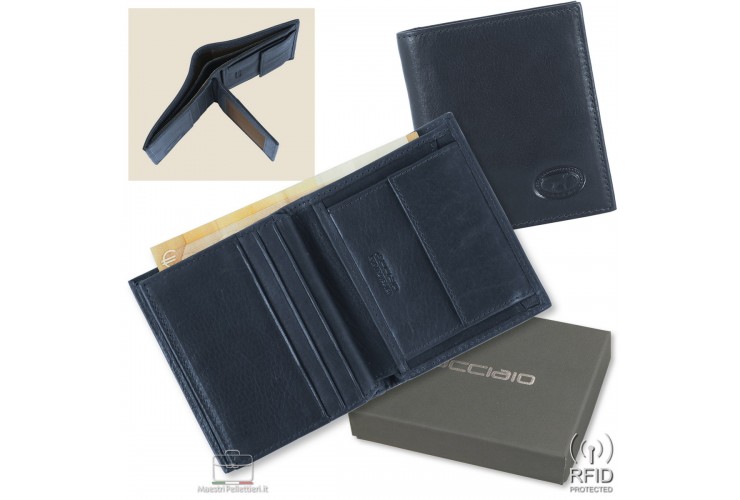 Kleine Herrenbrieftasche in Blau Farbe