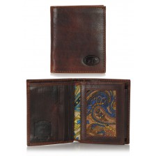 Men's leather 7 cards Brown