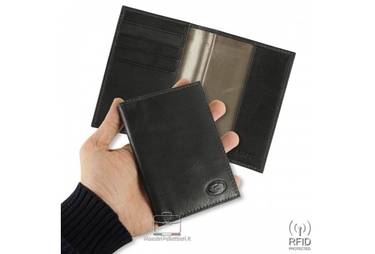 Porta Passaporto in pelle 4cc rfid Nero Porta Passaporto in pelle 4cc rfid Nero