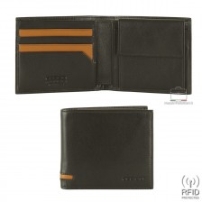 Portafoglio piccolo da uomo 7 carte e portamonete Marrone Portafoglio piccolo da uomo 7 carte e portamonete Marrone
