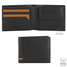 Portafoglio da uomo con carte di credito e portamonete, Nero Portafoglio da uomo con carte di credito e portamonete, Nero