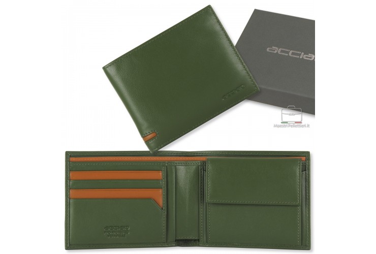 Portafoglio da uomo classico carte di credito e portamonete, Verde Portafoglio da uomo classico carte di credito e portamonete, Verde
