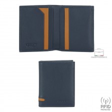 Portafoglio mini da uomo 7 carte Blu Portafoglio mini da uomo 7 carte Blu