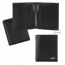 Pocket Wallet money clip in Smooth Leather Black