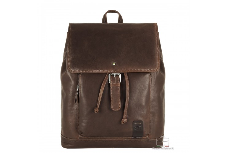 Backpack classic Piccadilly 15" in leather Brown