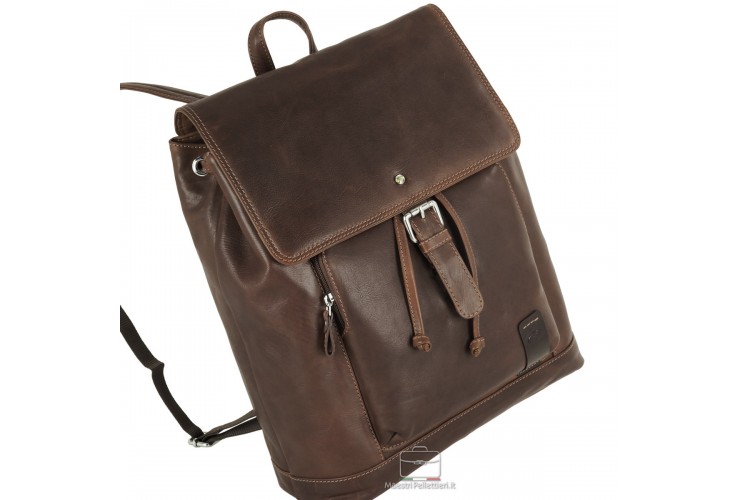 Backpack classic Piccadilly 15" in leather Brown