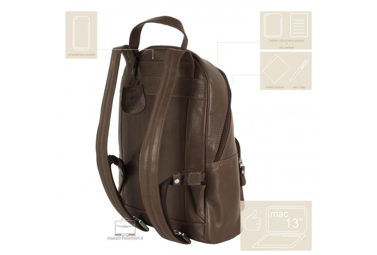 Leder Rucksack Carnaby St. 13" Braun Leder Rucksack Carnaby St. 13" Braun