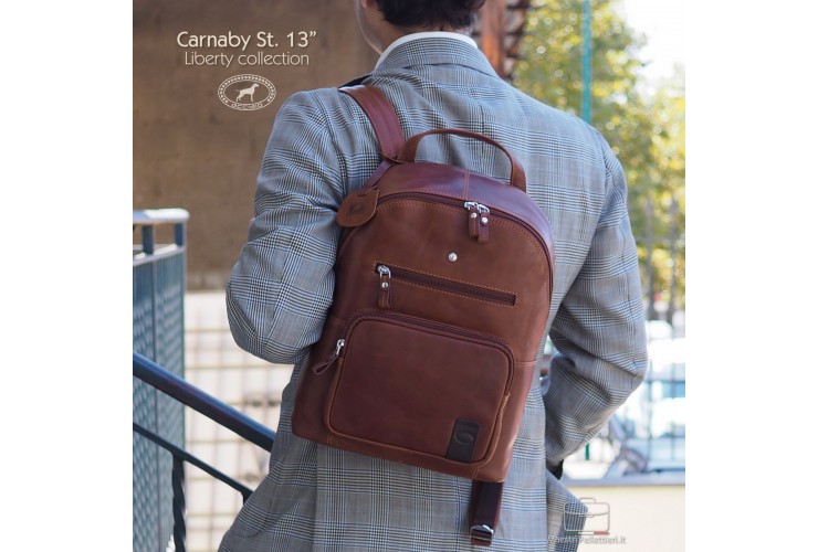 Leder Rucksack Carnaby St. 13" Braun Leder Rucksack Carnaby St. 13" Braun