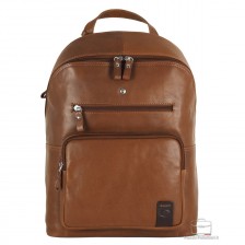 Laptop Backpack Carnaby St. 15" in leather Chestnut/Brown
