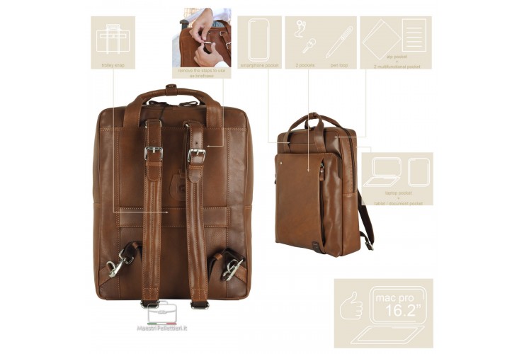 Laptop Briefcases Backpack Downing St. 16" Brown/Chestnut Laptop Briefcases Backpack Downing St. 16" Brown/Chestnut