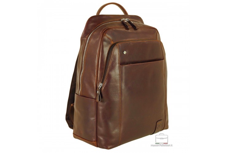 Laptop Leder Rucksack Manchester 15" Kastanie/Braun Laptop Leder Rucksack Manchester 15" Kastanie/Braun