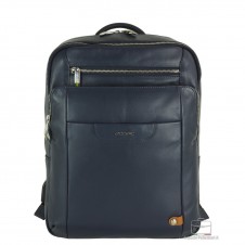 Laptop-Rucksack Zip 13" aus Leder Blau Laptop-Rucksack Zip 13" aus Leder Blau