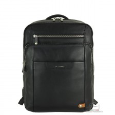 Laptop backpack Zip 13" leather Black