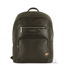 Laptop backpack Geo 13" leather Moka/Brown