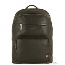 Laptop backpack Geo 15" leather Moka/Brown