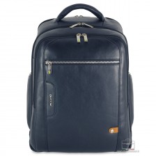 Zaino cabin bag pc 15" Traveller in pelle Blu