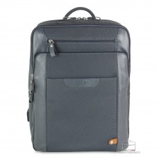 Zaino porta pc Zip 15" tessuto e pelle Grigio Zaino porta pc Zip 15" tessuto e pelle Grigio