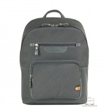 Laptop small backpack Geo 13" fabric and leather Grey