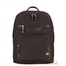 Zaino porta pc piccolo 13" tessuto e pelle Marrone