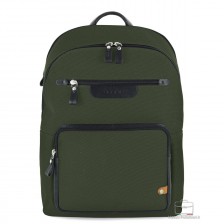 Zaino porta pc 15" tessuto e pelle Verde